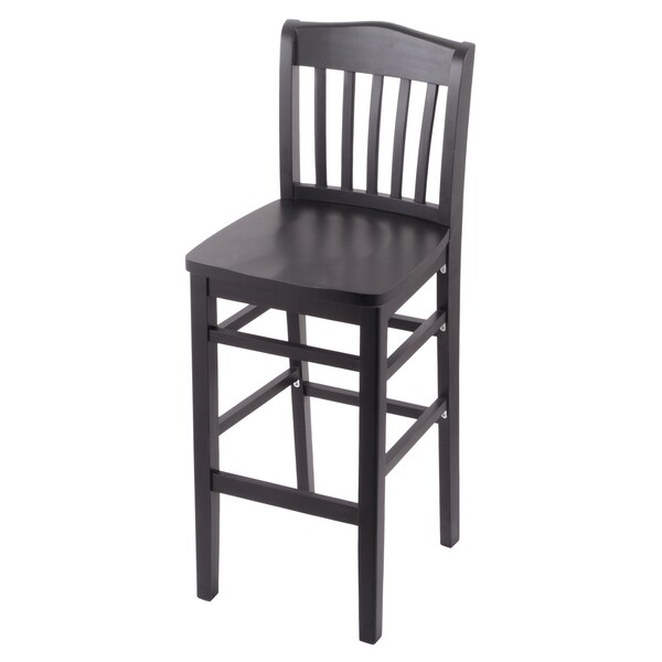 25" Counter Stool, Black Finish, a Black Seat